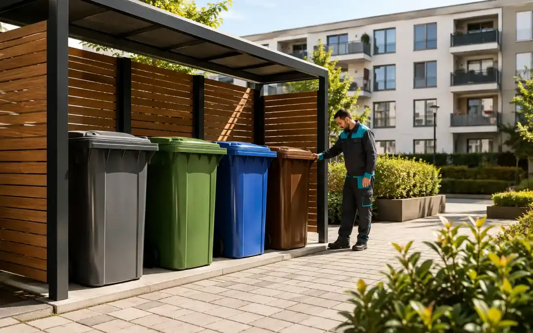 Mülltonnenservice in Seligenstadt: Reinigung, Bereitstellung und Ordnung am Müllplatz für Wohnanlagen