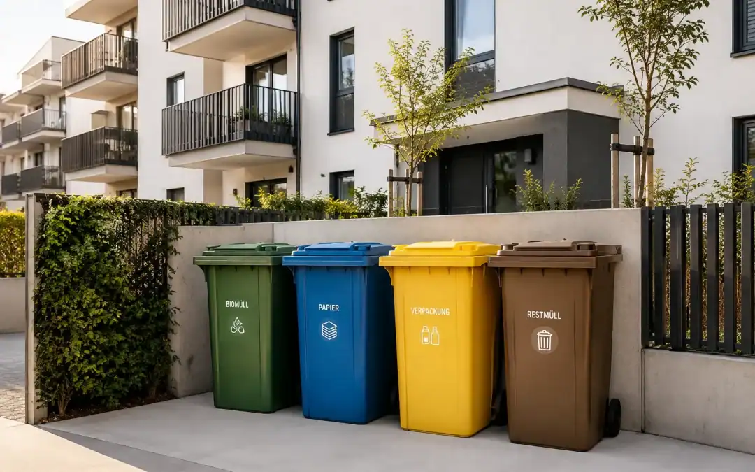 Mülltonnenservice im Mehrfamilienhaus: Was Hausverwaltungen bei Sauberkeit und Organisation beachten müssen
